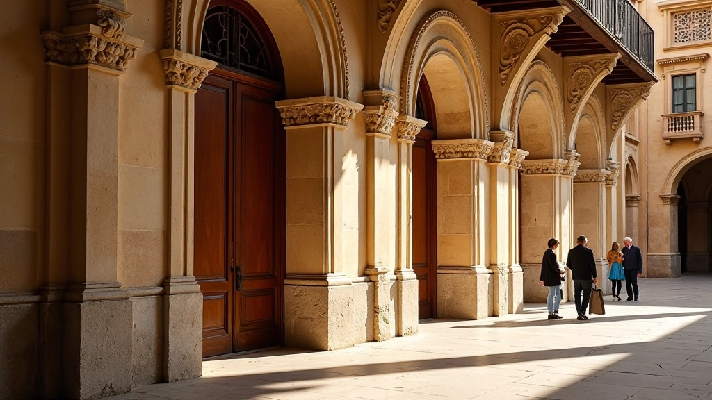 Detalles arquitectónicos de la Catedral de Córdoba, columnas y arcos coloniales
